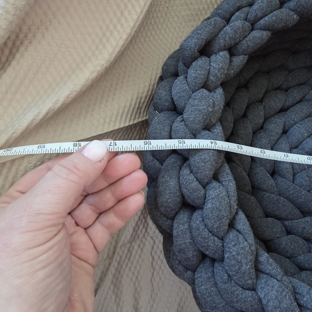 Cozy Knit Basket in Gray